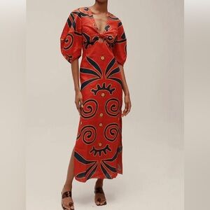 Red and Black Patterned Women's Skirt